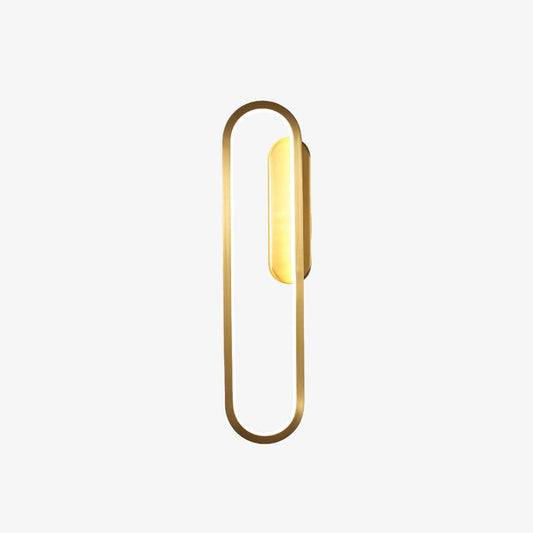 Long Ova Wall Lamp | Brass & Silicone | White