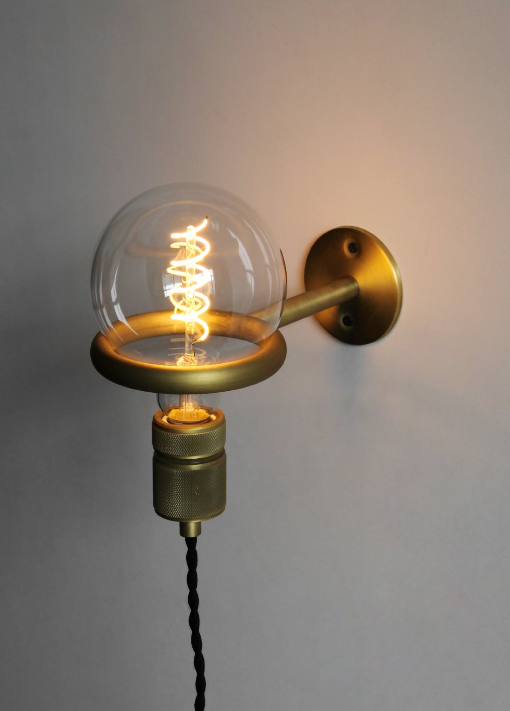 Loop Minimalist Wall Light | Metal & Glass | Copper