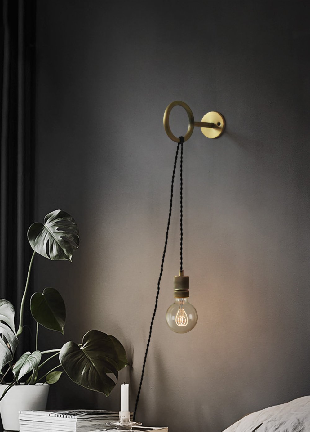Loop Minimalist Wall Light | Metal & Glass | Copper