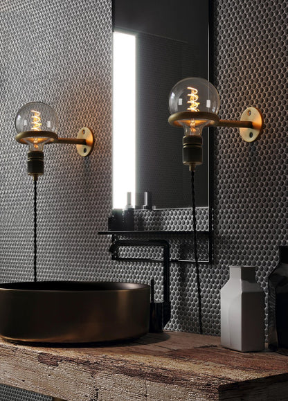 Loop Minimalist Wall Light | Metal & Glass | Copper