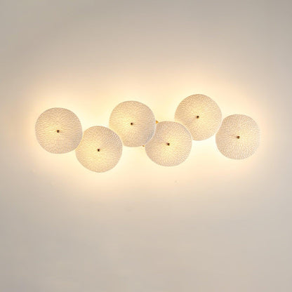 Lotus Petal Wall Lamp | Ceramic & Metal | Gold & White