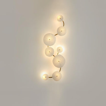 Lotus Petal Wall Lamp | Ceramic & Metal | Gold & White