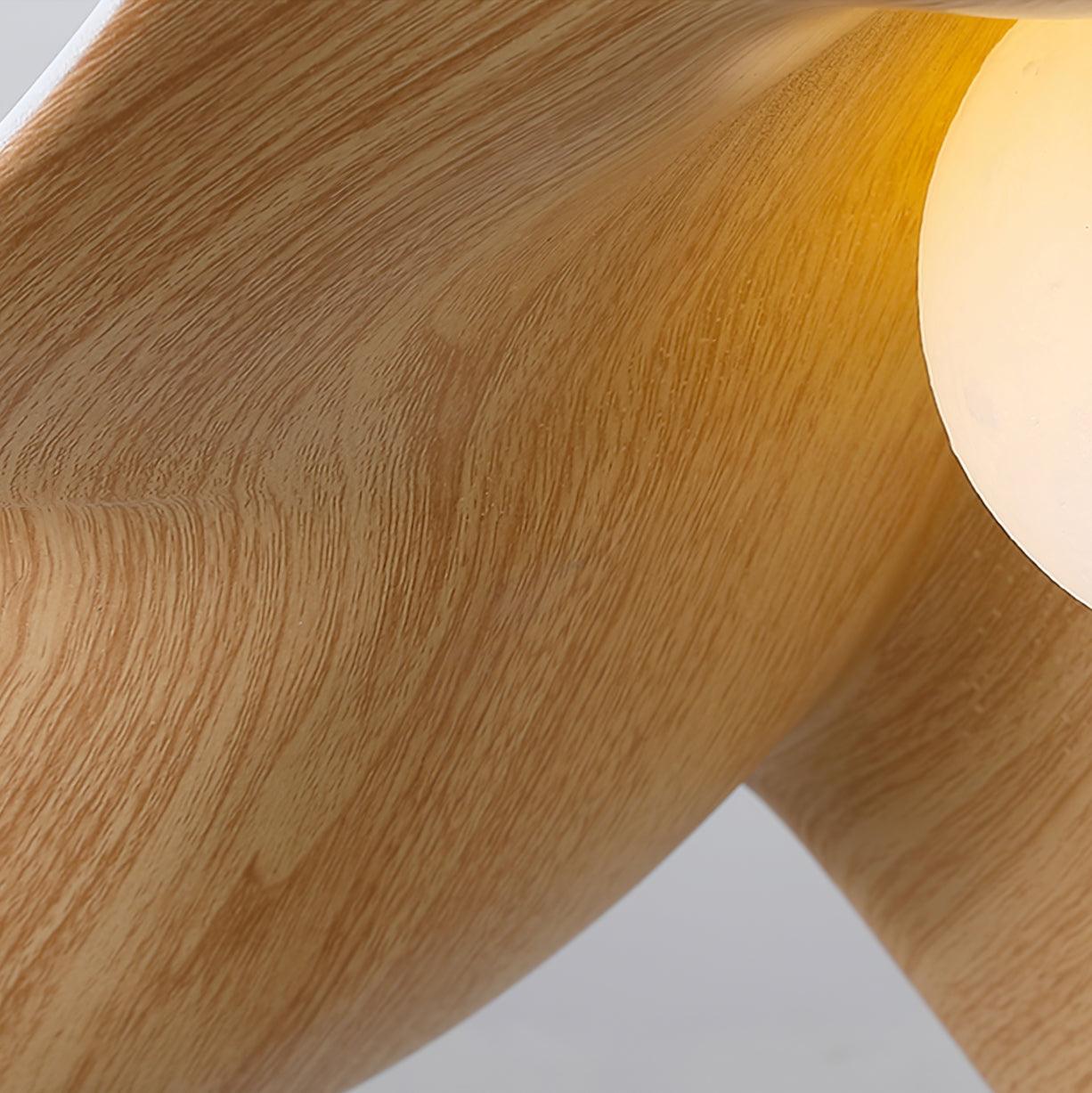 Lotus Leaf Ceiling Lamp | Metal & Resin | White Wood Finish