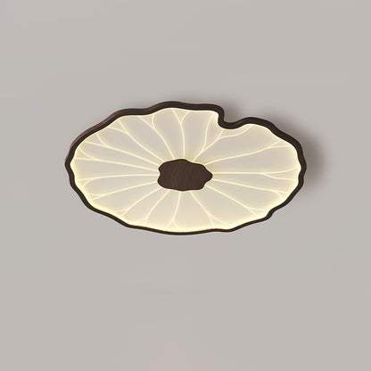 Lotus Leaf Ceiling Lamp | Acrylic | Walnut and Natural Wood