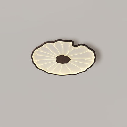 Lotus Leaf Ceiling Lamp | Acrylic | Walnut and Natural Wood
