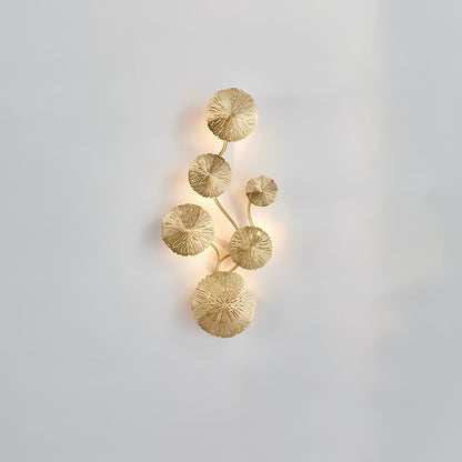 Lotus Leaf Wall Sconce | Brass | Gilded