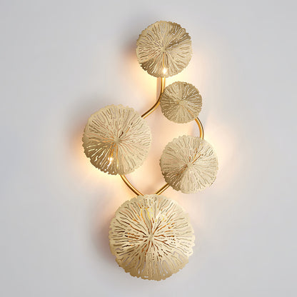 Lotus Leaf Wall Sconce | Brass | Gilded