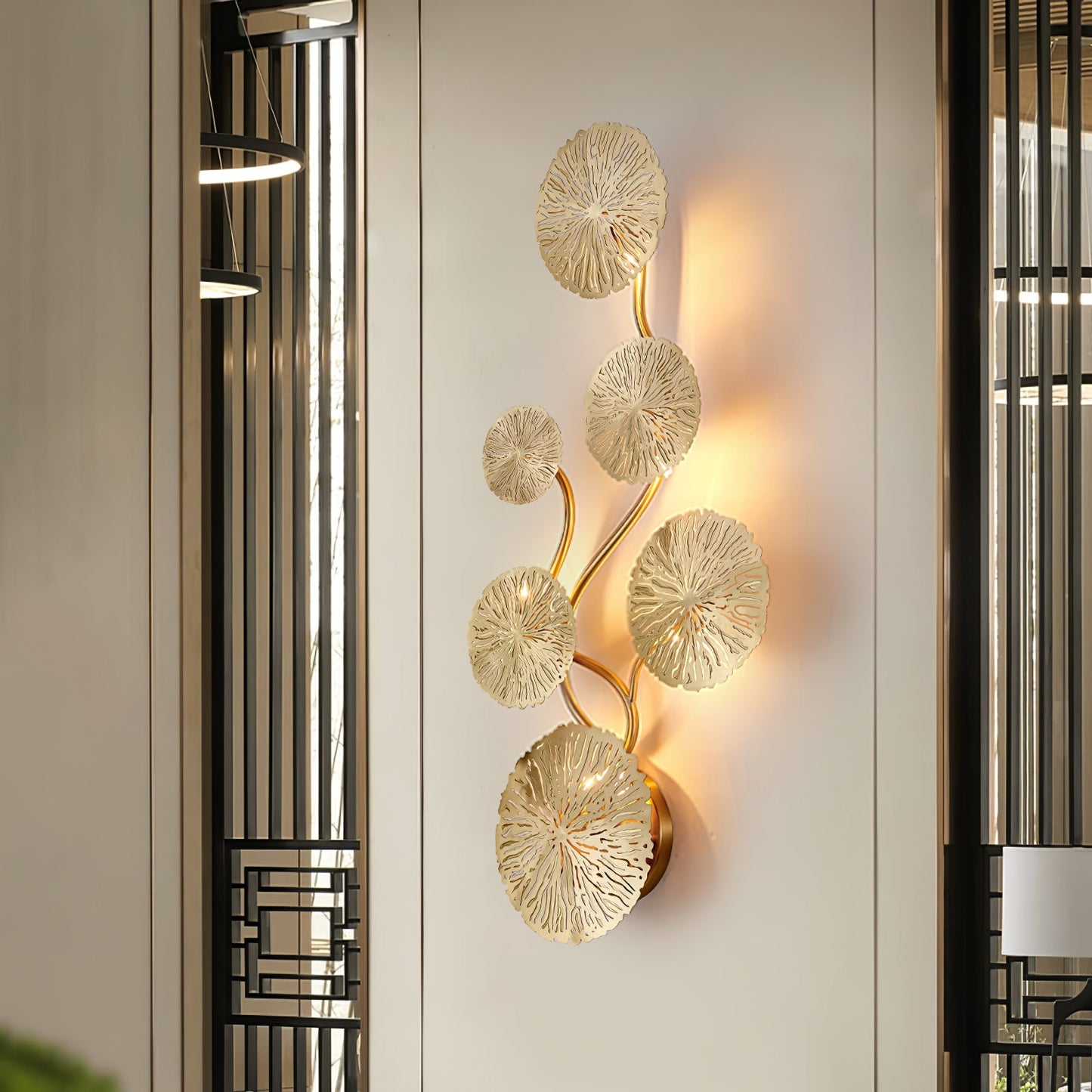 Lotus Leaf Wall Sconce | Brass | Gilded