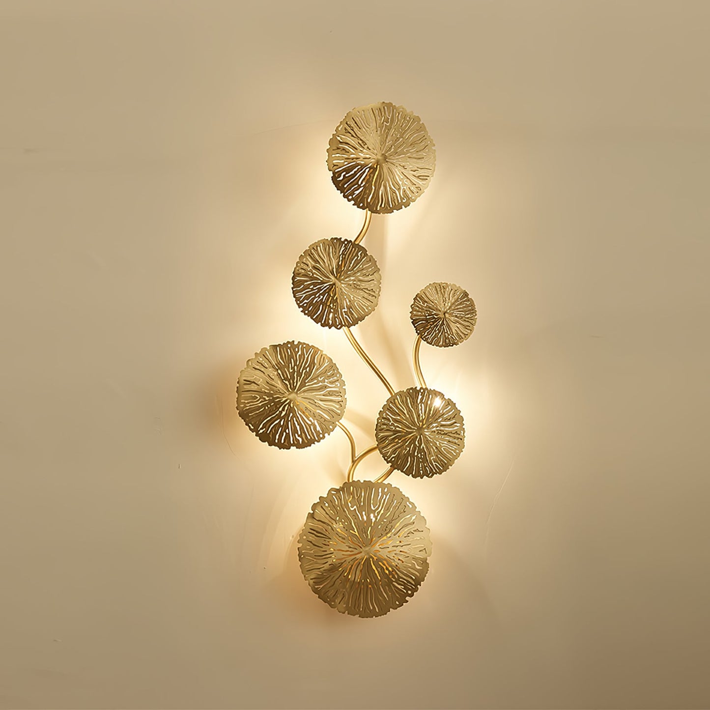 Lotus Leaf Wall Sconce | Brass | Gilded