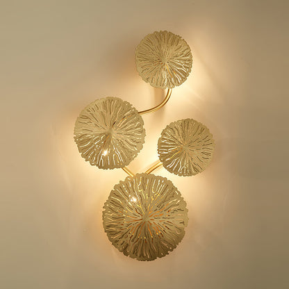 Lotus Leaf Wall Sconce | Brass | Gilded