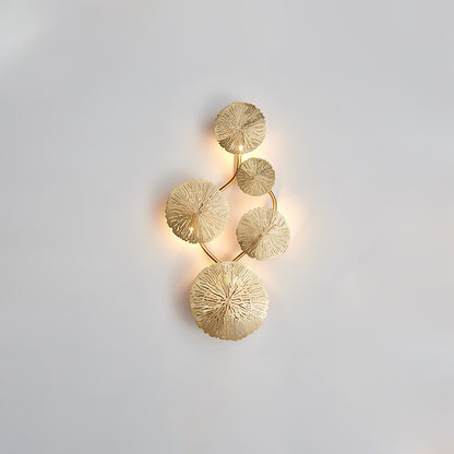 Lotus Leaf Wall Sconce | Brass | Gilded