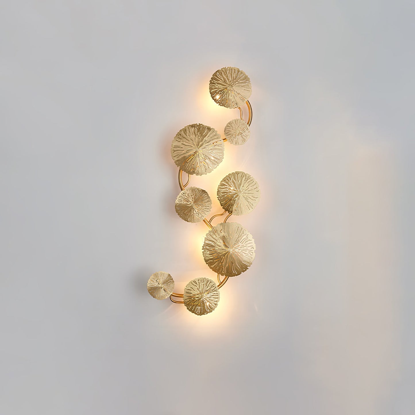 Lotus Leaf Wall Sconce | Brass | Gilded