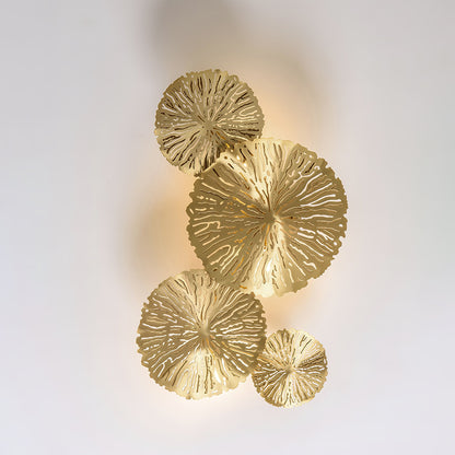 Lotus Leaf Wall Sconce | Brass | Gilded