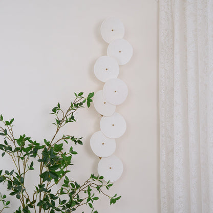 Lotus Petal Wall Lamp | Ceramic & Metal | Gold & White