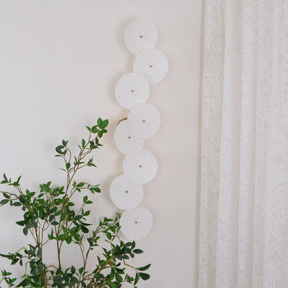 Lotus Petal Wall Lamp | Ceramic & Metal | Gold & White