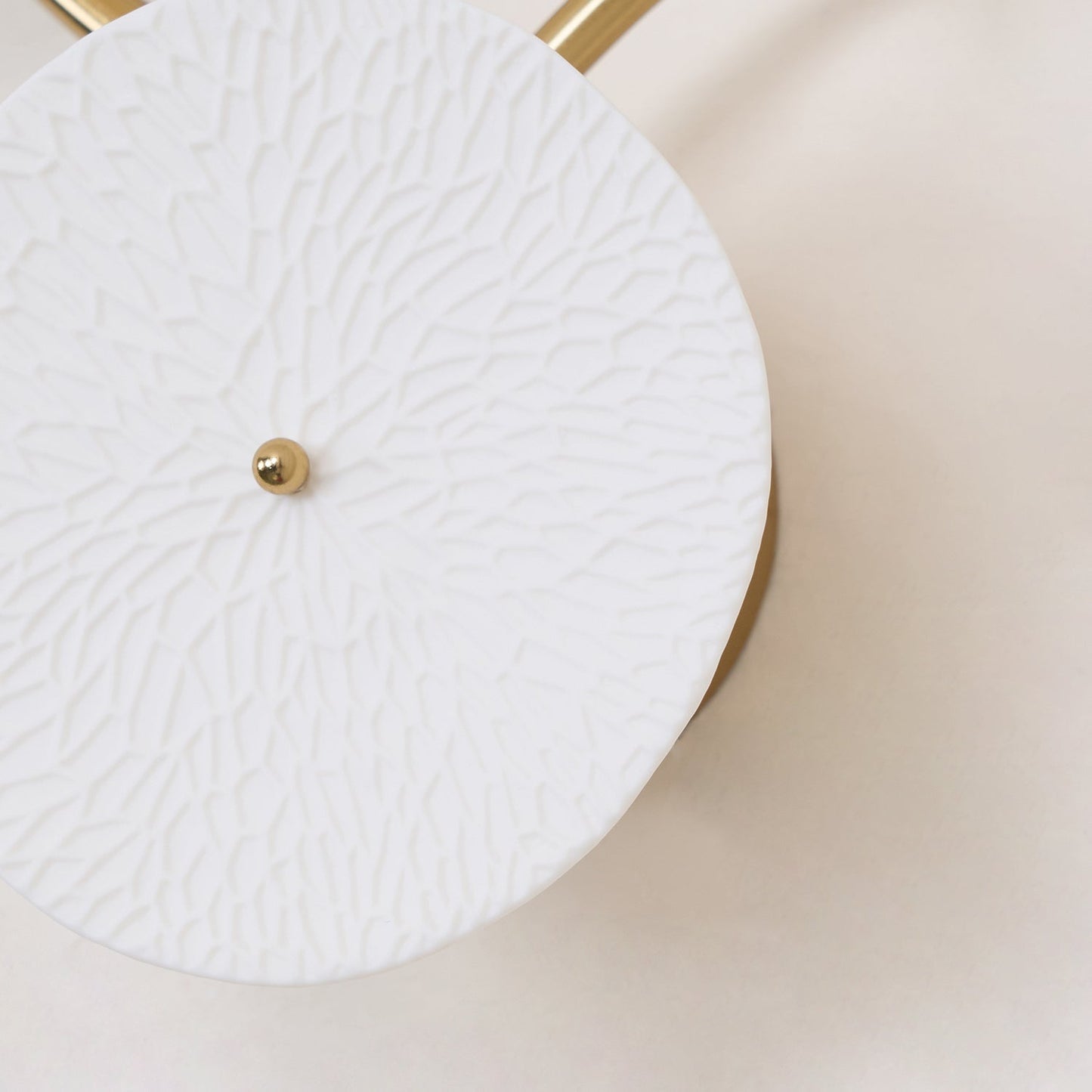 Lotus Petal Wall Lamp | Ceramic & Metal | Gold & White