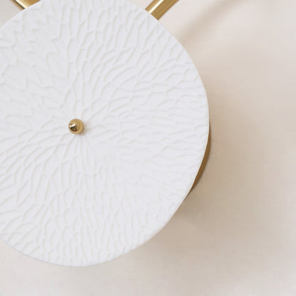 Lotus Petal Wall Lamp | Ceramic & Metal | Gold & White