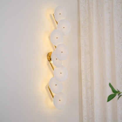 Lotus Petal Wall Lamp | Ceramic & Metal | Gold & White