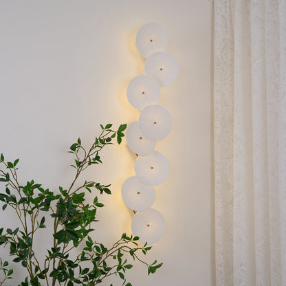 Lotus Petal Wall Lamp | Ceramic & Metal | Gold & White