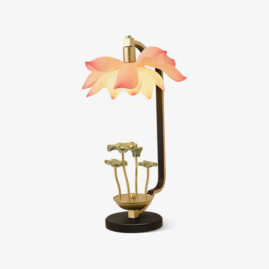 Lotus Table Lamp | Metal Resin Ceramic | Pink White Blue