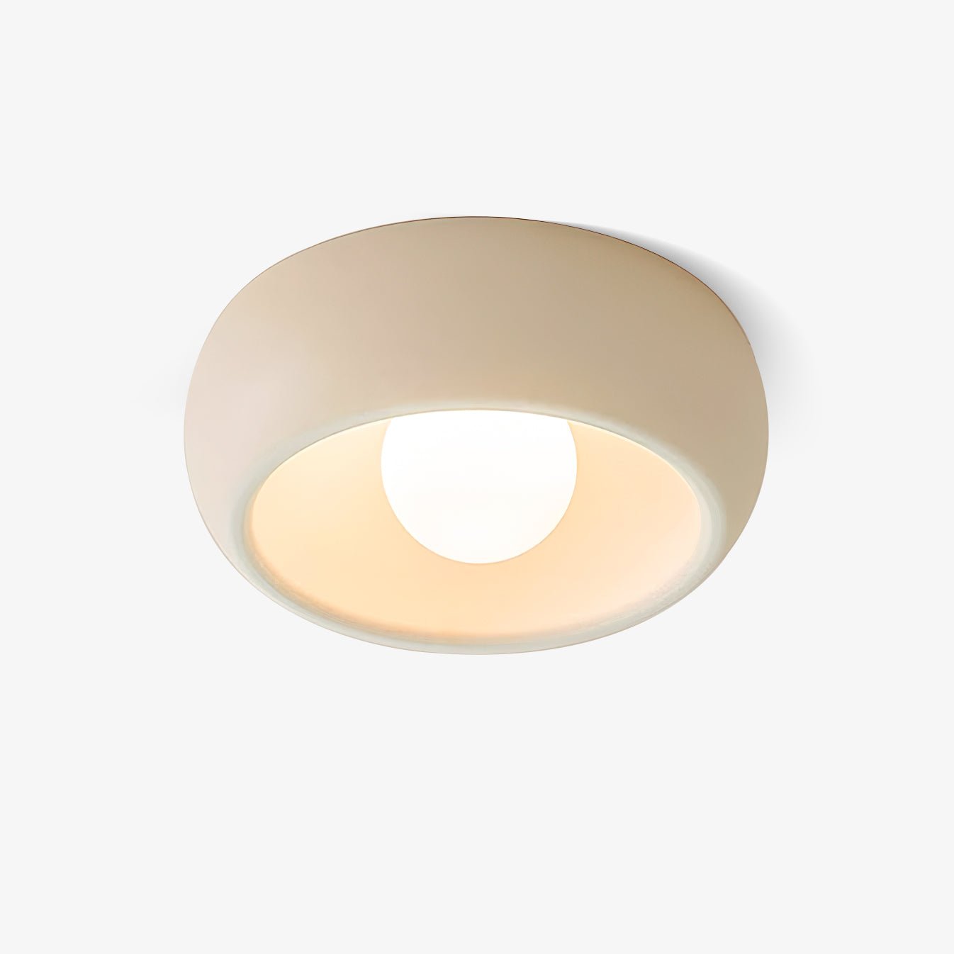 Louis Round Ceiling Light | Metal & Glass | Red, Grey, Beige