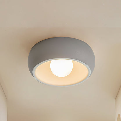 Louis Round Ceiling Light | Metal & Glass | Red, Grey, Beige