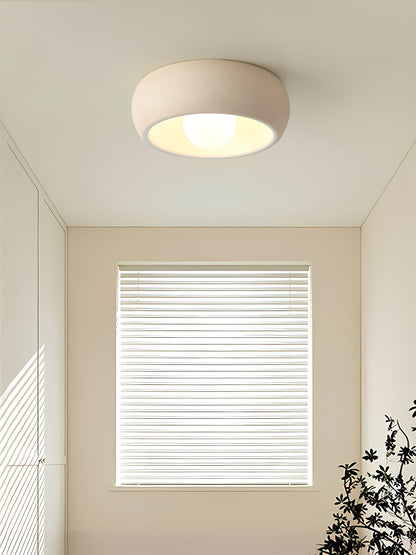 Louis Round Ceiling Light | Metal & Glass | Red, Grey, Beige