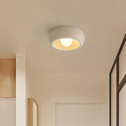 Louis Round Ceiling Light | Metal & Glass | Red, Grey, Beige