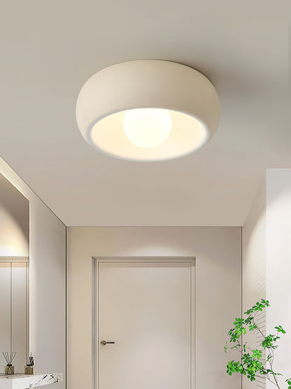 Louis Round Ceiling Light | Metal & Glass | Red, Grey, Beige
