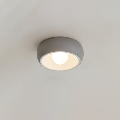 Louis Round Ceiling Light | Metal & Glass | Red, Grey, Beige