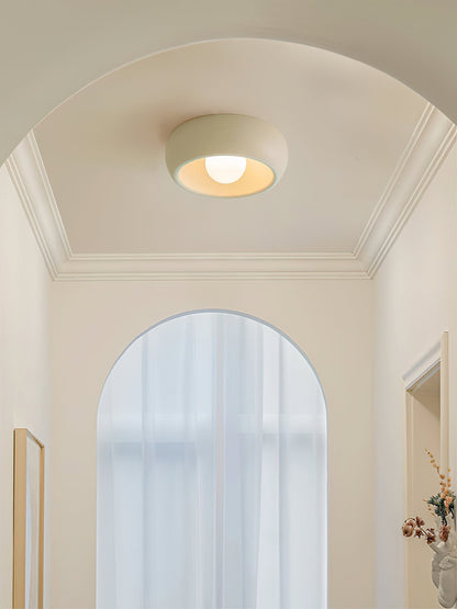 Louis Round Ceiling Light | Metal & Glass | Red, Grey, Beige