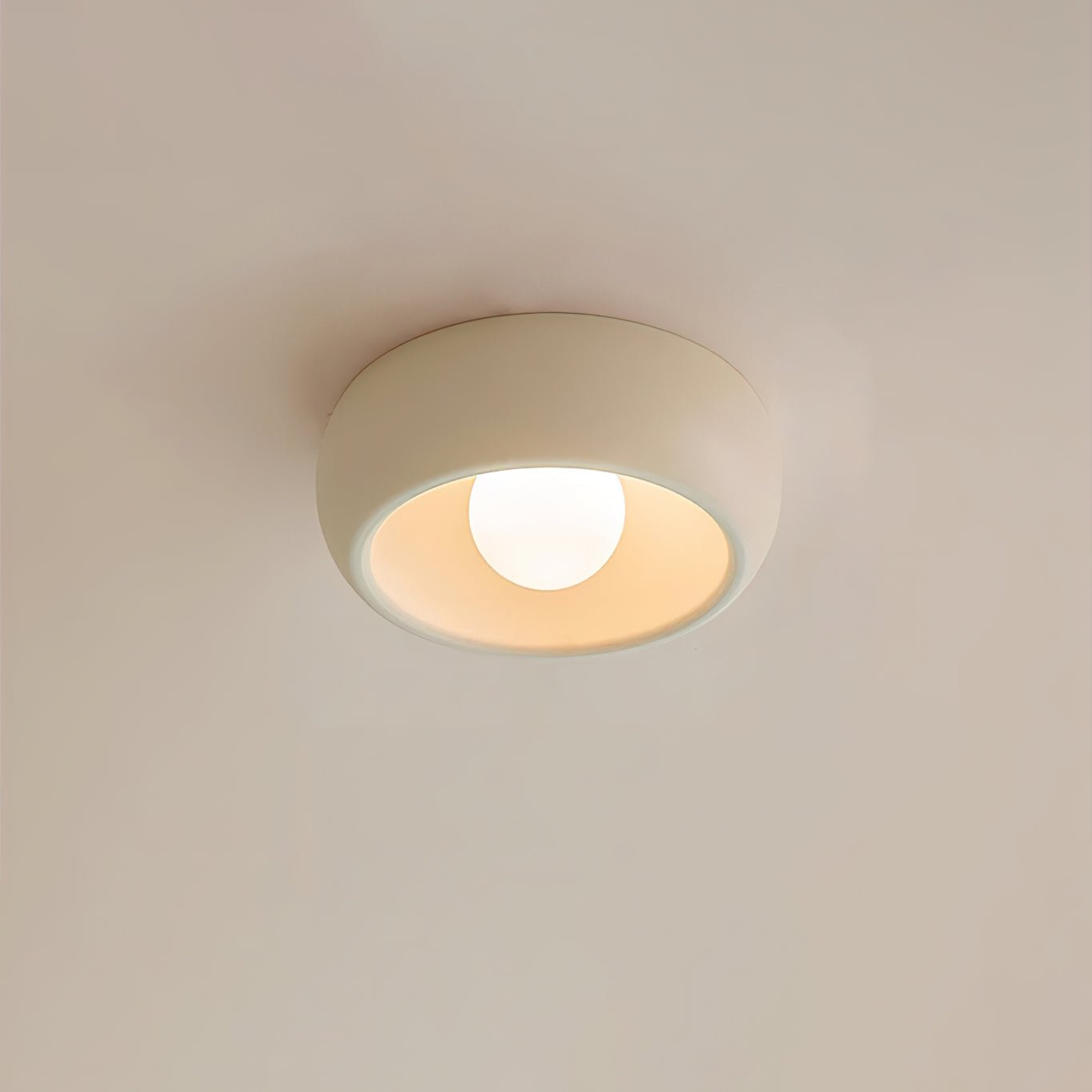 Louis Round Ceiling Light | Metal & Glass | Red, Grey, Beige