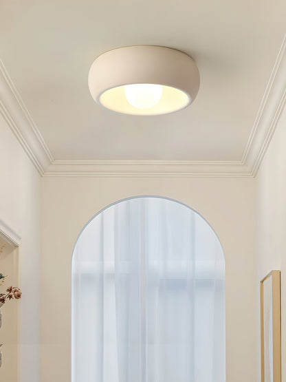 Louis Round Ceiling Light | Metal & Glass | Red, Grey, Beige