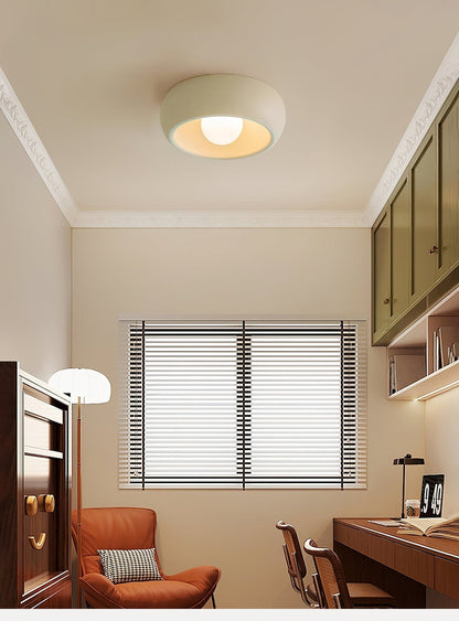 Louis Round Ceiling Light | Metal & Glass | Red, Grey, Beige