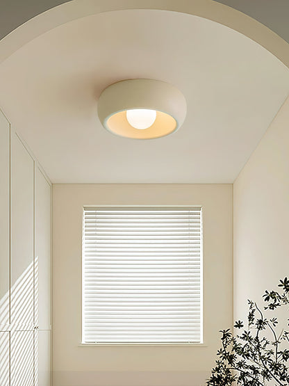 Louis Round Ceiling Light | Metal & Glass | Red, Grey, Beige