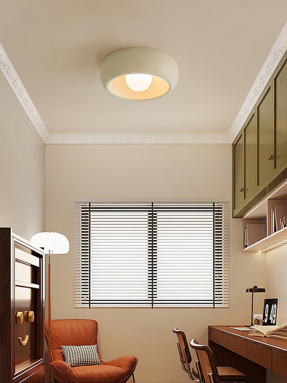 Louis Round Ceiling Light | Metal & Glass | Red, Grey, Beige