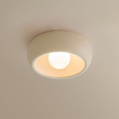 Louis Round Ceiling Light | Metal & Glass | Red, Grey, Beige