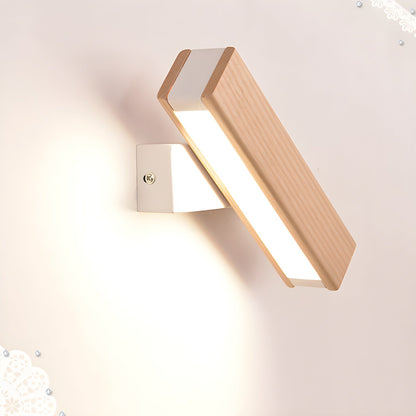 Luca Angle Wall Light | Modern Wood LED | White