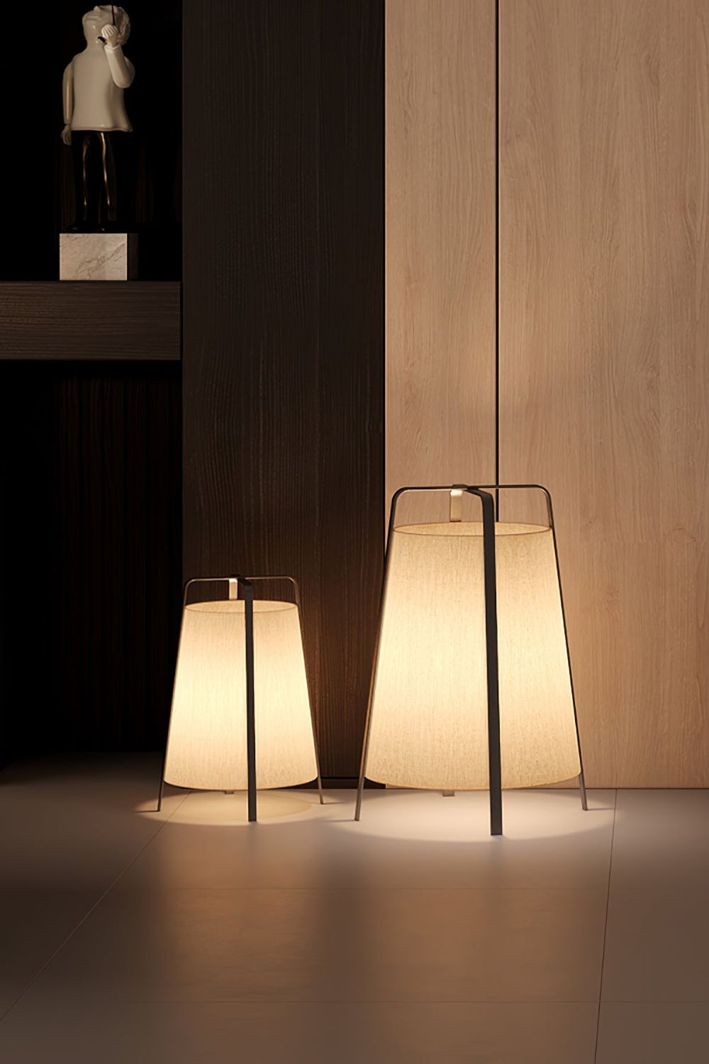 Luca Soft Glow Table Lamp | Fabric Shade | Black