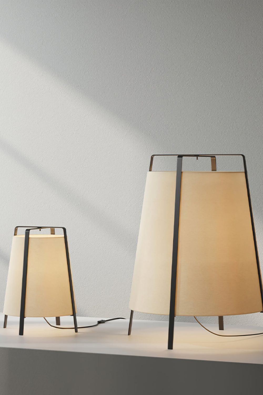 Luca Soft Glow Table Lamp | Fabric Shade | Black