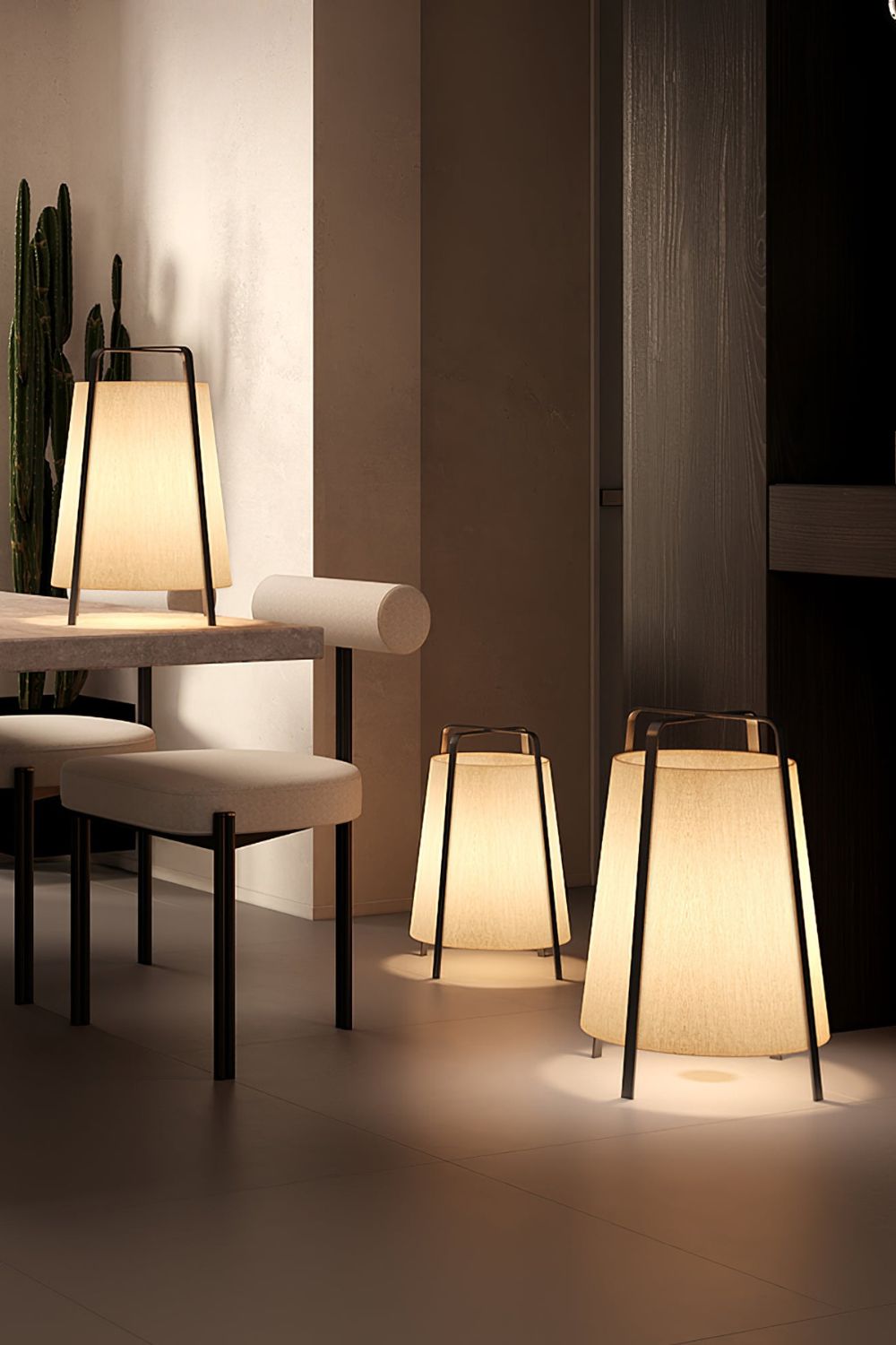 Luca Soft Glow Table Lamp | Fabric Shade | Black