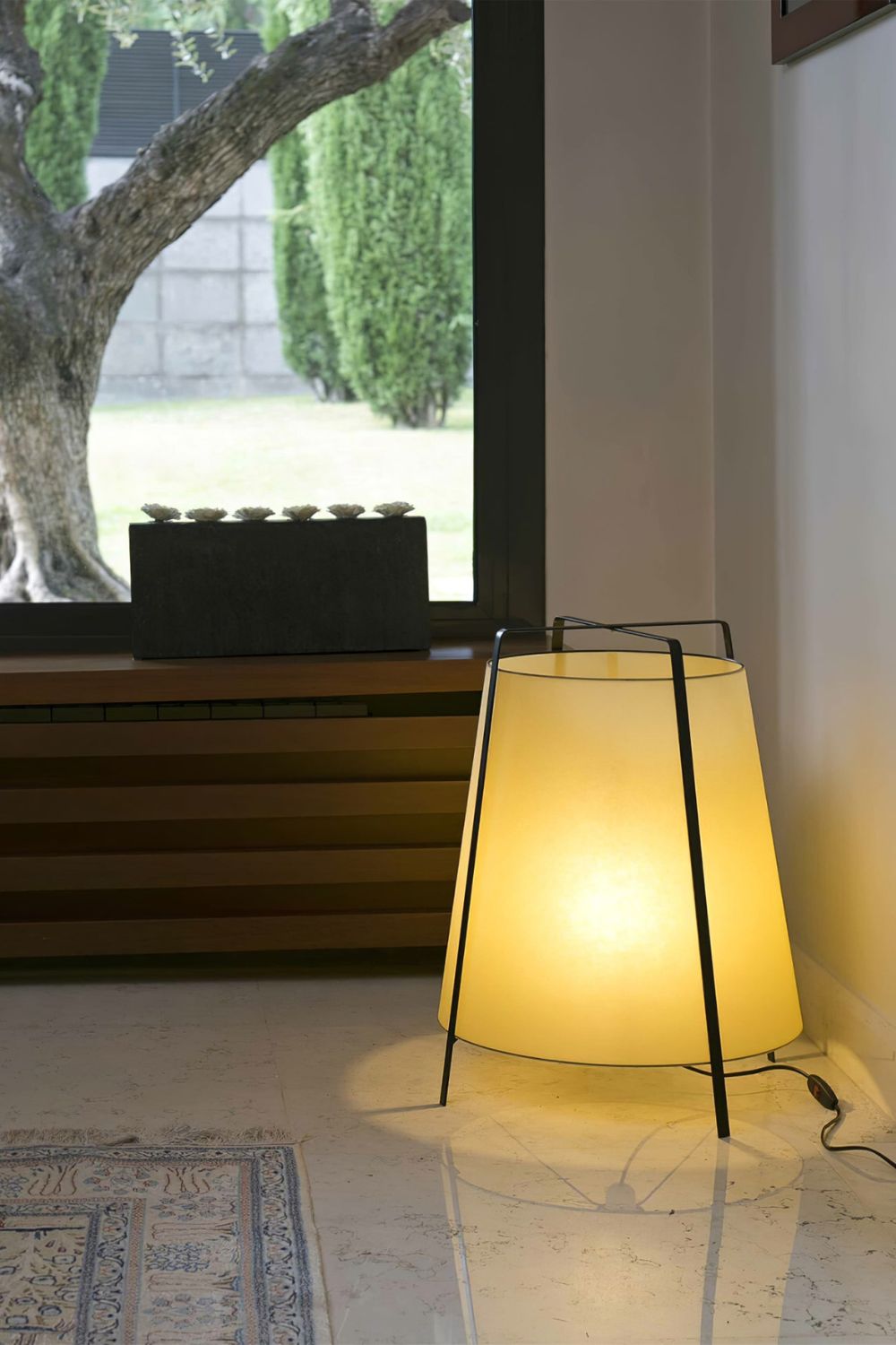 Luca Soft Glow Table Lamp | Fabric Shade | Black