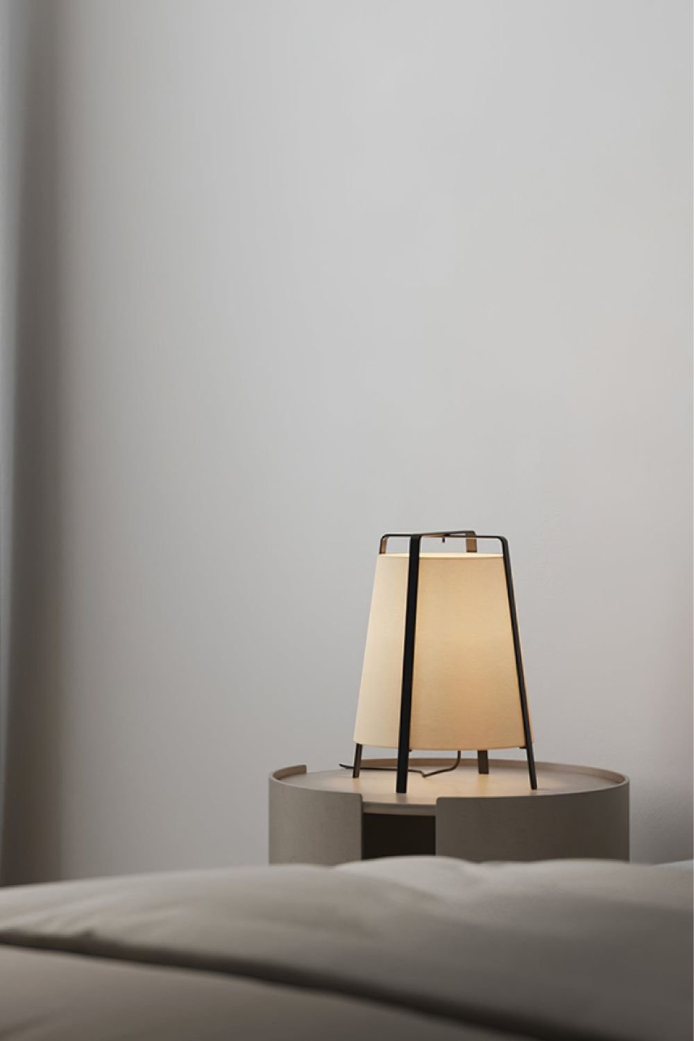 Luca Soft Glow Table Lamp | Fabric Shade | Black