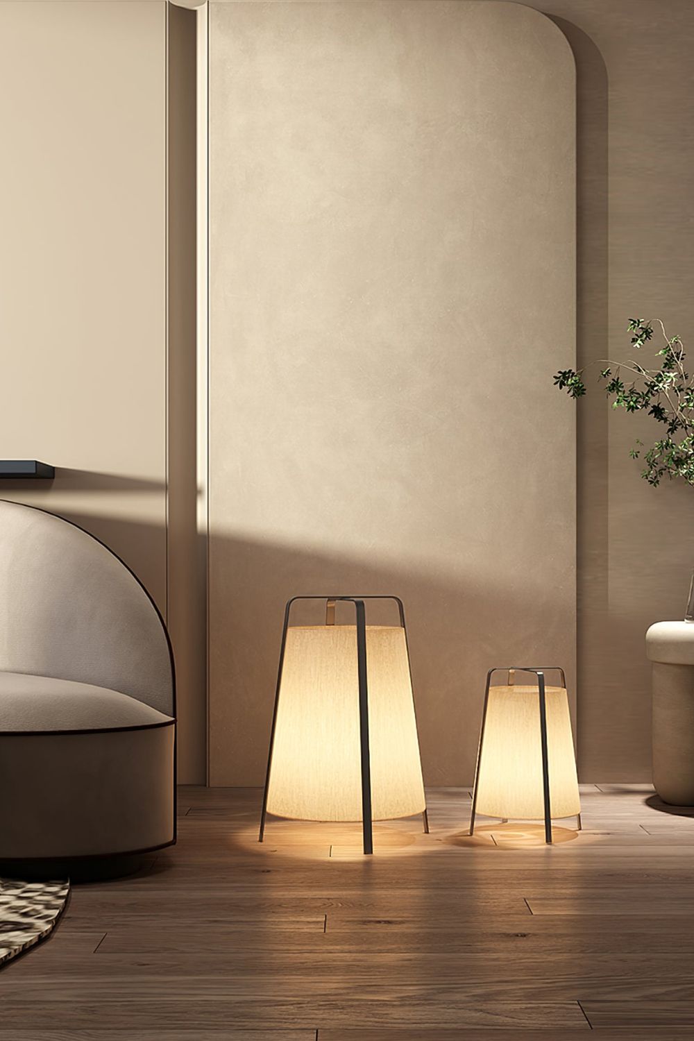 Luca Soft Glow Table Lamp | Fabric Shade | Black