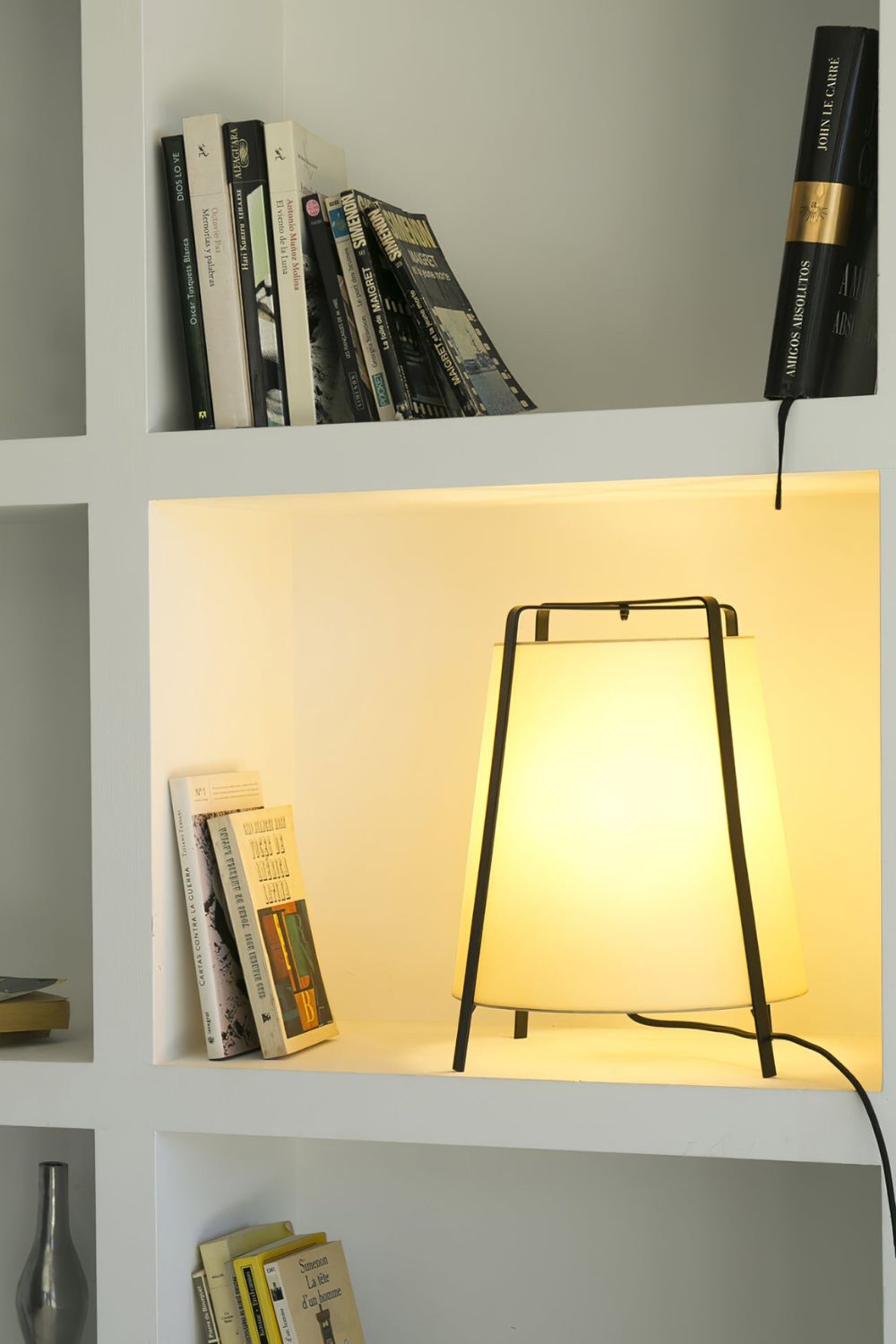 Luca Soft Glow Table Lamp | Fabric Shade | Black