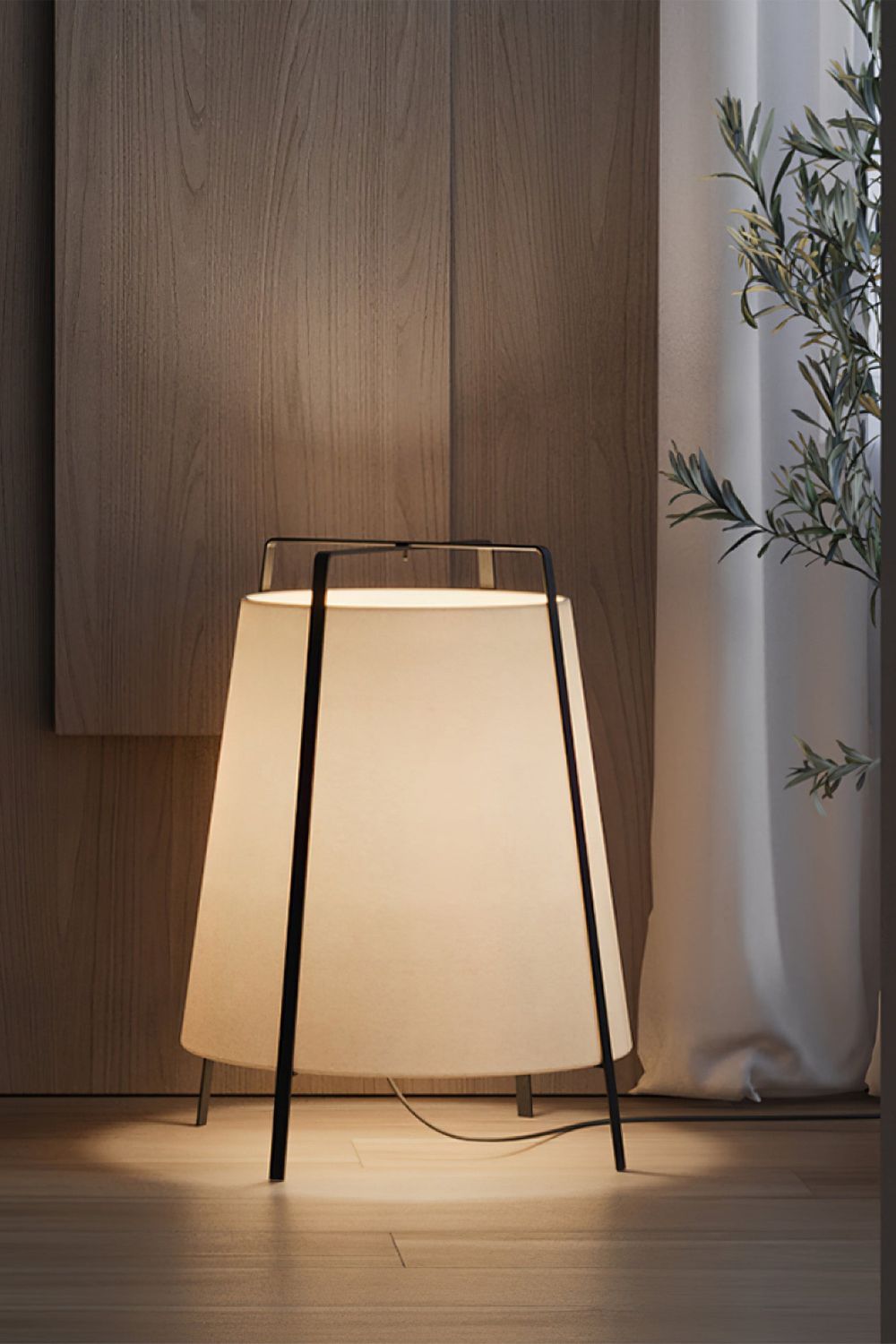 Luca Soft Glow Table Lamp | Fabric Shade | Black