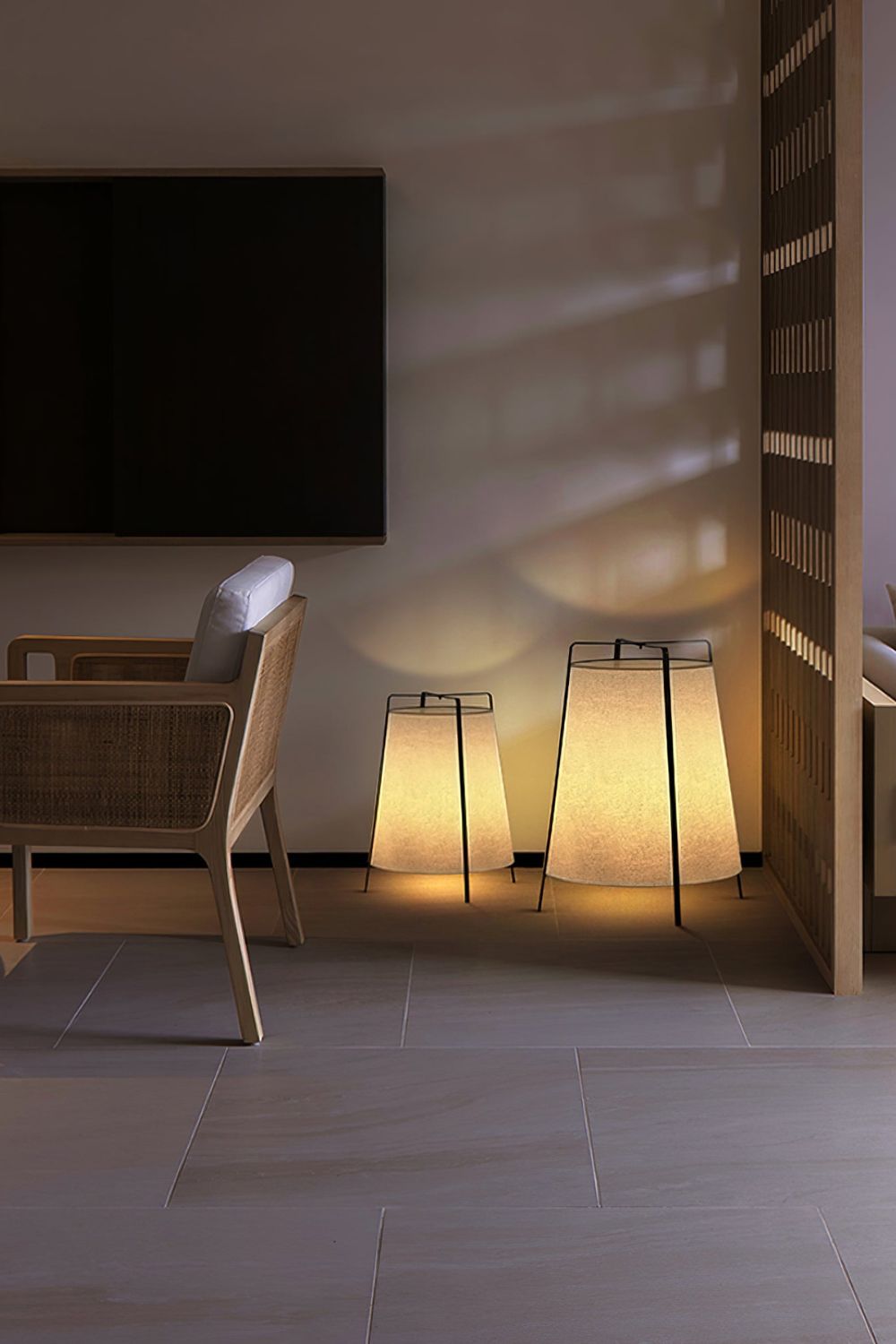 Luca Soft Glow Table Lamp | Fabric Shade | Black