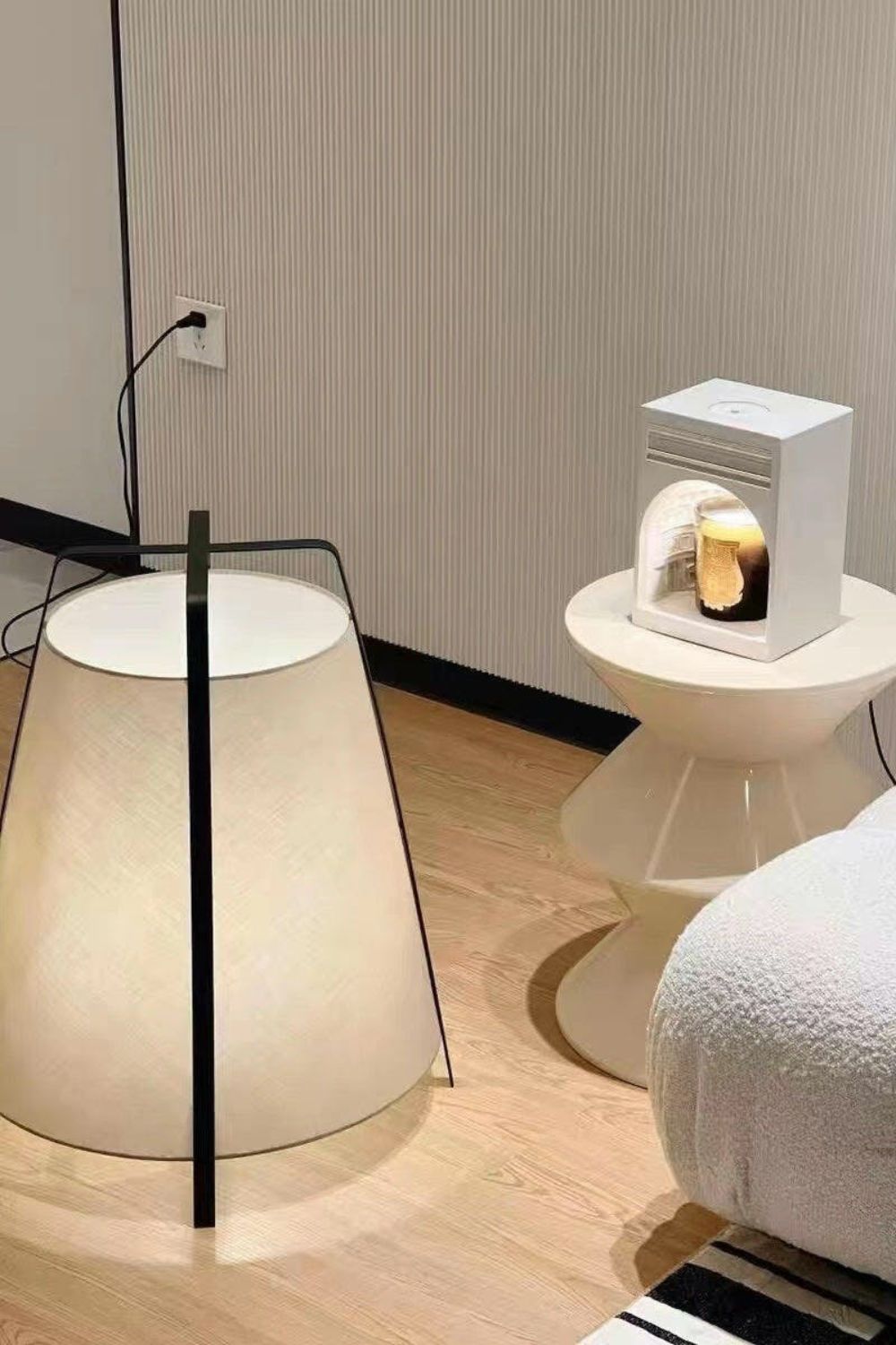 Luca Soft Glow Table Lamp | Fabric Shade | Black