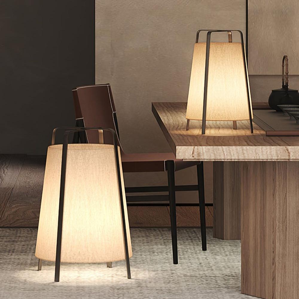 Luca Soft Glow Table Lamp | Fabric Shade | Black