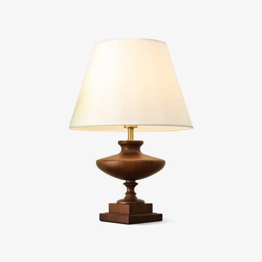 Lucas Luminary Table Lamp | Wood, Fabric, Metal | Walnut, Black, White